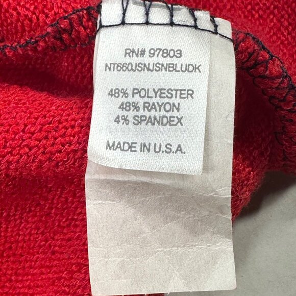 Charming Charlie Women's Size Small Sweater Top Colorblock Blue Red Preowned - Picture 4 of 13